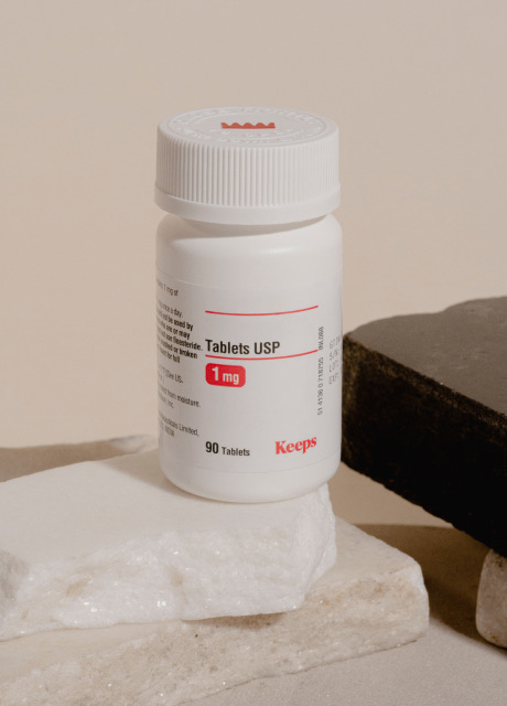 Keeps finasteride 1 mg tablets, 90-tablet white pharmacy bottle