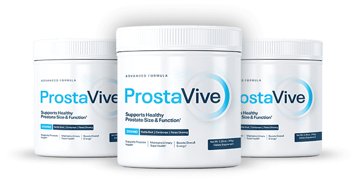 ProstaVive prostate support powder, three tubs